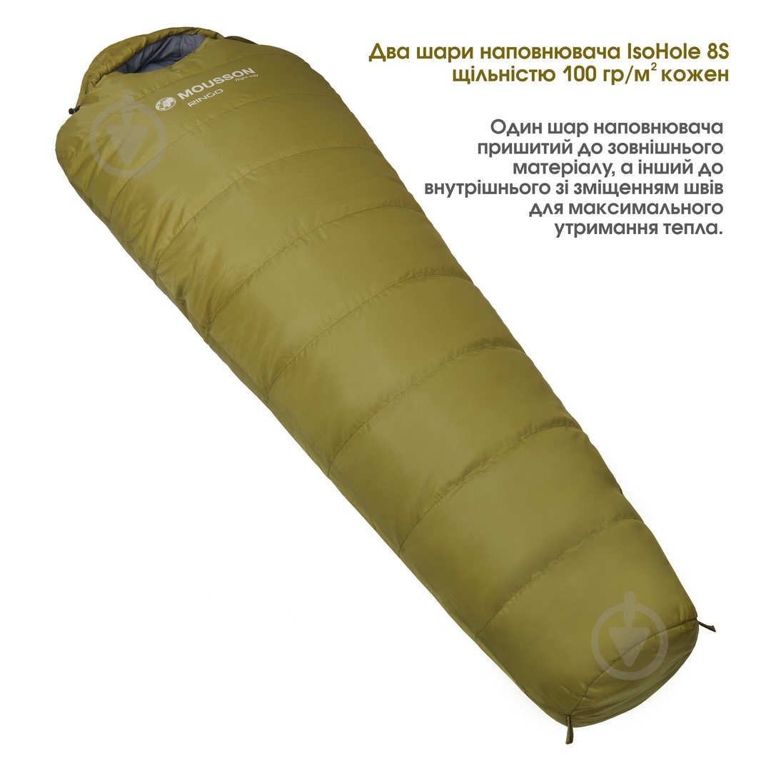Спальный мешок Mousson RINGO L OLIVE - фото 20 Спальный мешок Mousson RINGO L OLIVE - фото 20