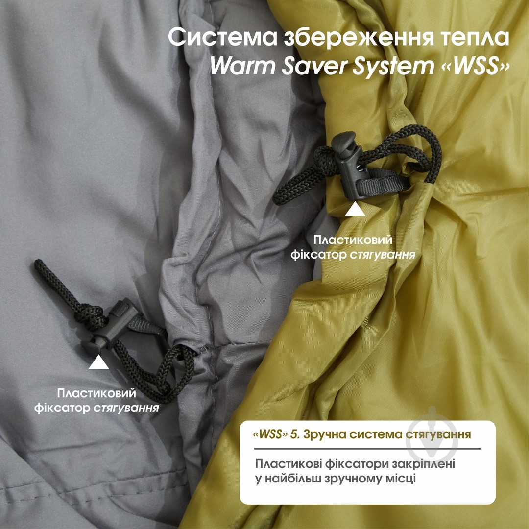 Спальный мешок Mousson RINGO R OLIVE - фото 3