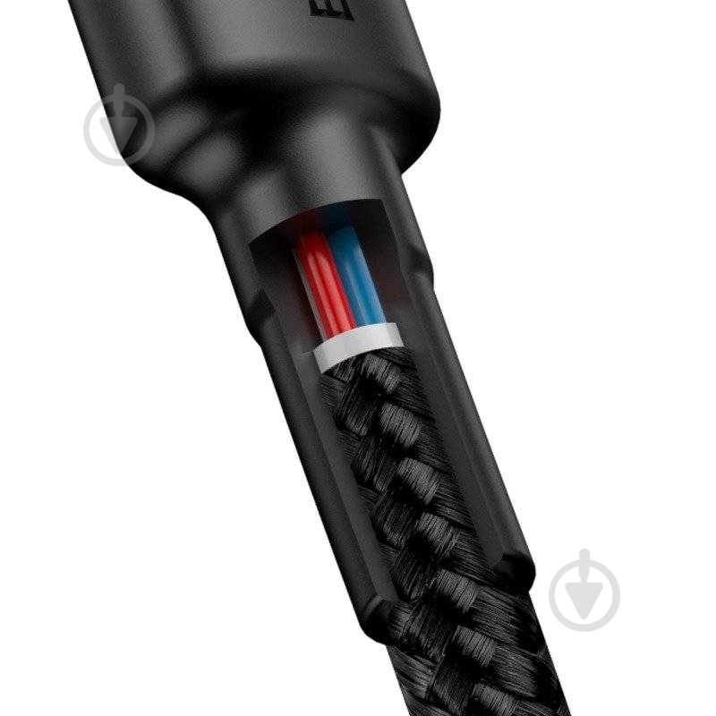 Кабель BASEUS Cafule Type-C 3A PD 2.0 60W Flash Charging 1 м чорний (CATKLF-GG1) - фото 5 Кабель BASEUS Cafule Type-C 3A PD 2.0 60W Flash Charging 1 м чорний (CATKLF-GG1) - фото 5