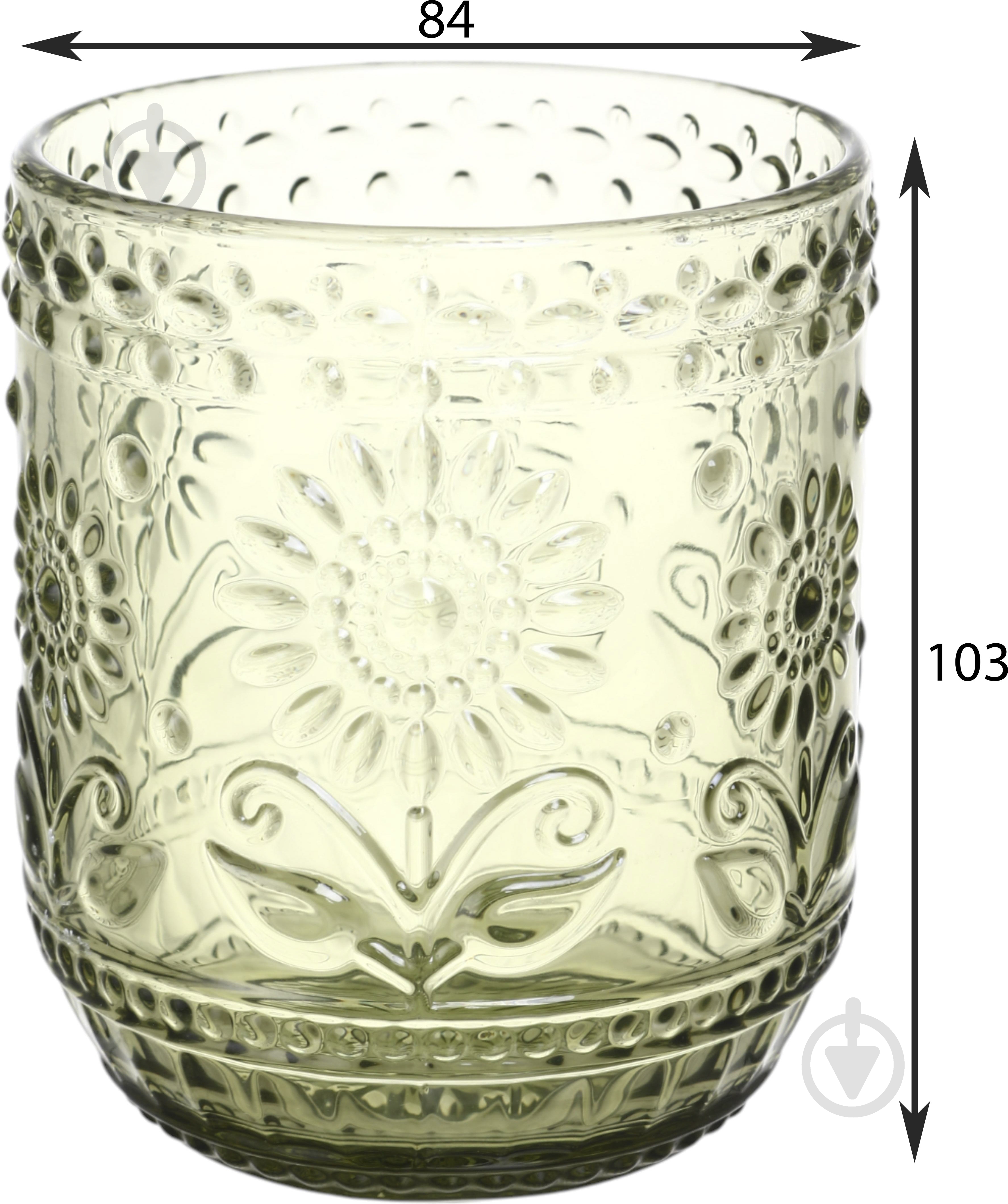 Стакан низкий Maxmark Sunflower зелёный 360 мл 1 шт. - фото 3