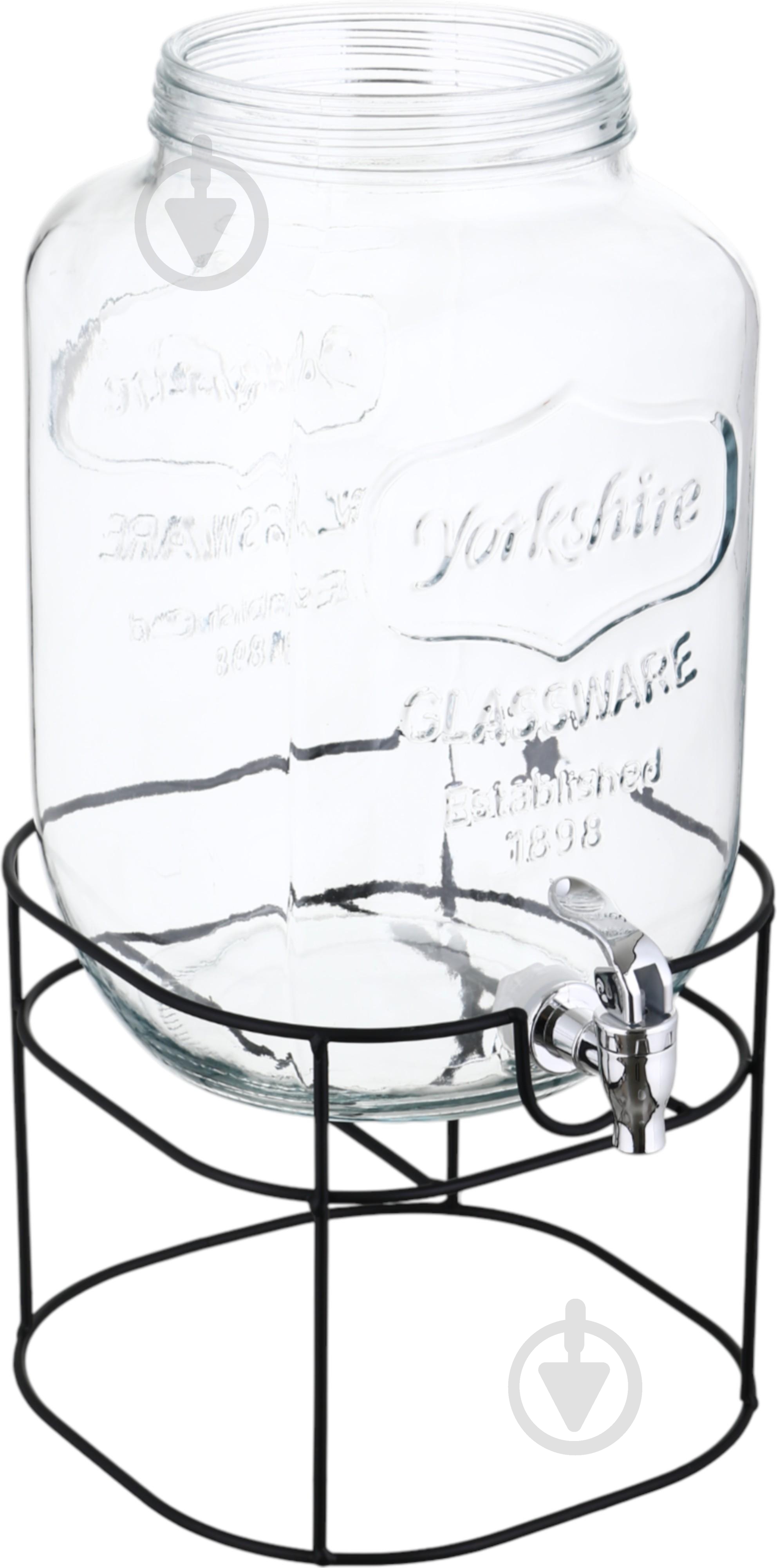 Ємність для напоїв Lemonade 8 л з кришкою та краном на металевій підставці - фото 3 Ємність для напоїв Lemonade 8 л з кришкою та краном на металевій підставці - фото 3