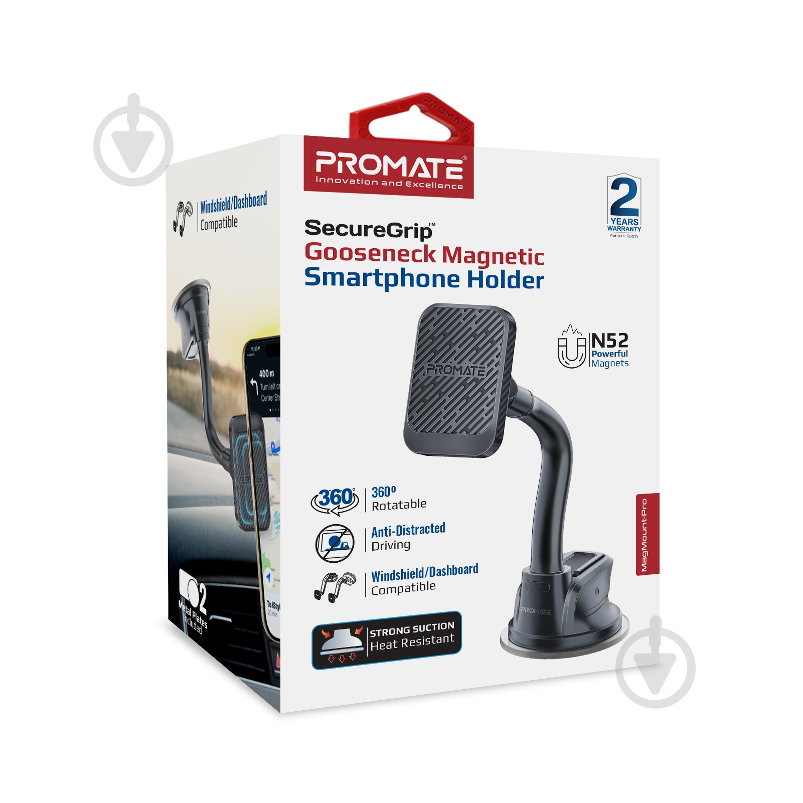 Автодержатель MagMount-Pro Black (magmount-pro.black) Promate черный - фото 7