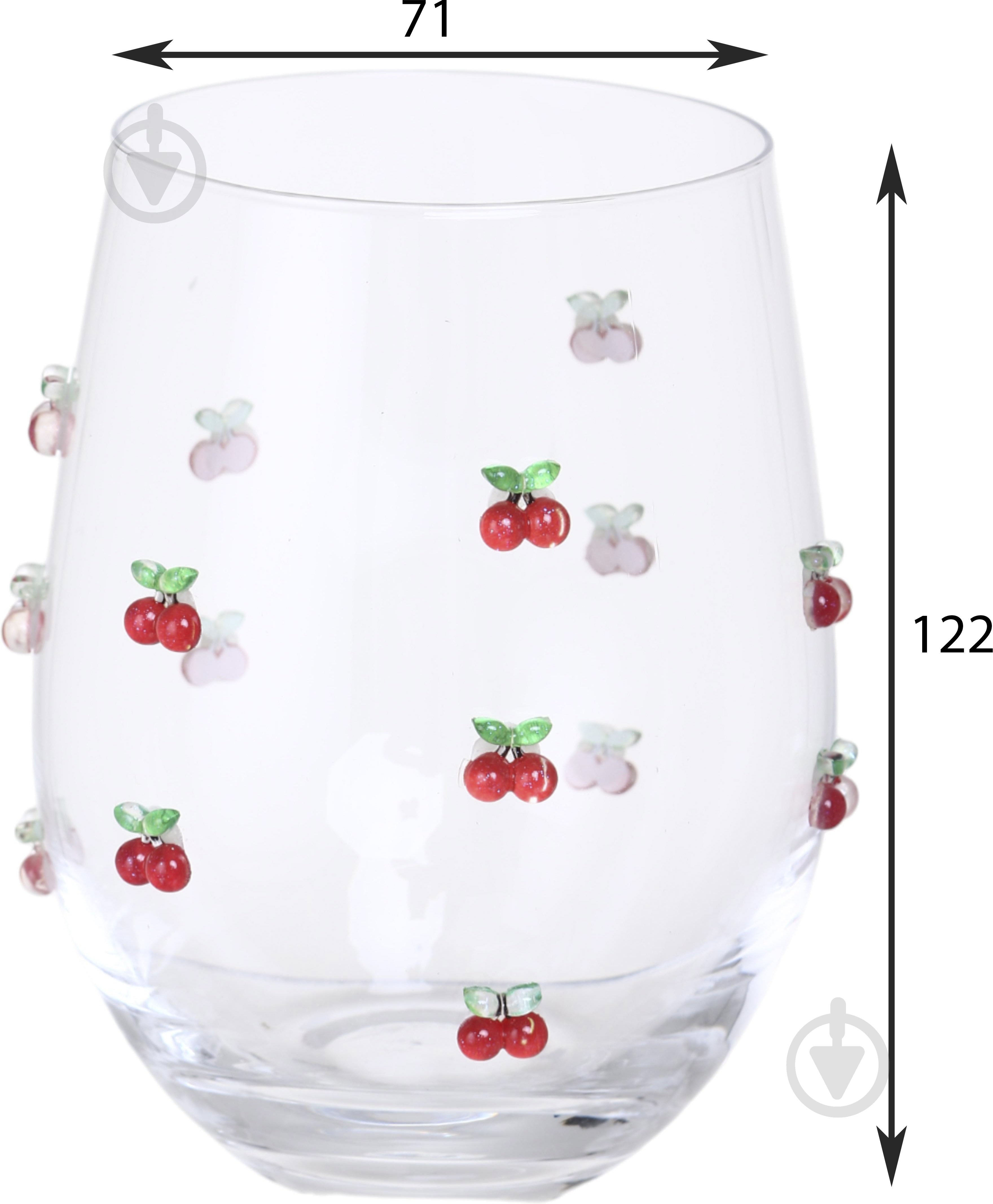 Стакан для воды Maxmark Cherry стекло 520 мл 1 шт. - фото 3 Стакан для воды Maxmark Cherry стекло 520 мл 1 шт. - фото 3