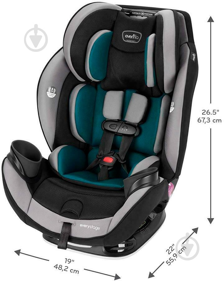 Автокресло Evenflo EveryStage DLX (авт) - Reef - фото 7 Автокресло Evenflo EveryStage DLX (авт) - Reef - фото 7