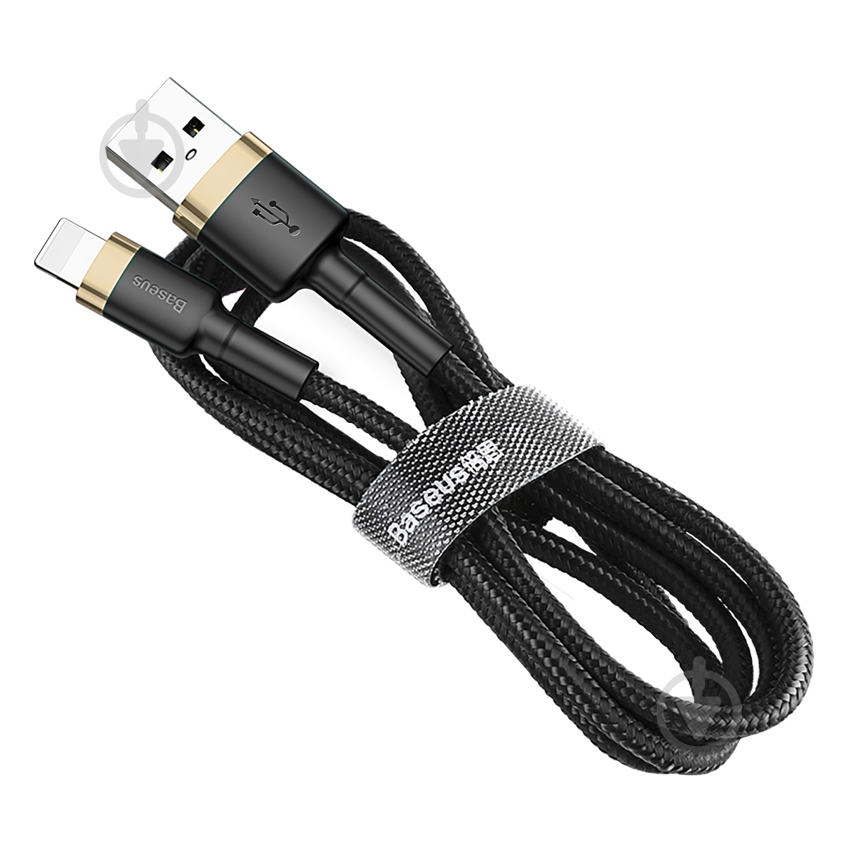 Кабель BASEUS Cafule Cable Lightning – USB 2 A 1 м черный с золотым (CALKLF-BV1) - фото 4 Кабель BASEUS Cafule Cable Lightning – USB 2 A 1 м черный с золотым (CALKLF-BV1) - фото 4
