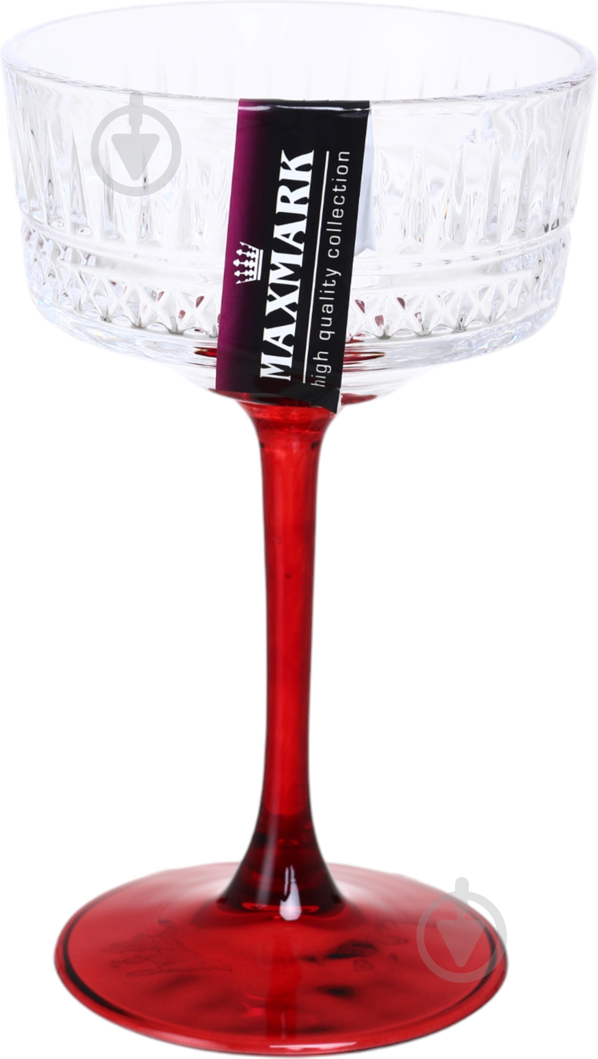 Бокал для шампанского Maxmark Funny Plump красный/прозрачный 290 мл 1 шт. - фото 2 Бокал для шампанского Maxmark Funny Plump красный/прозрачный 290 мл 1 шт. - фото 2
