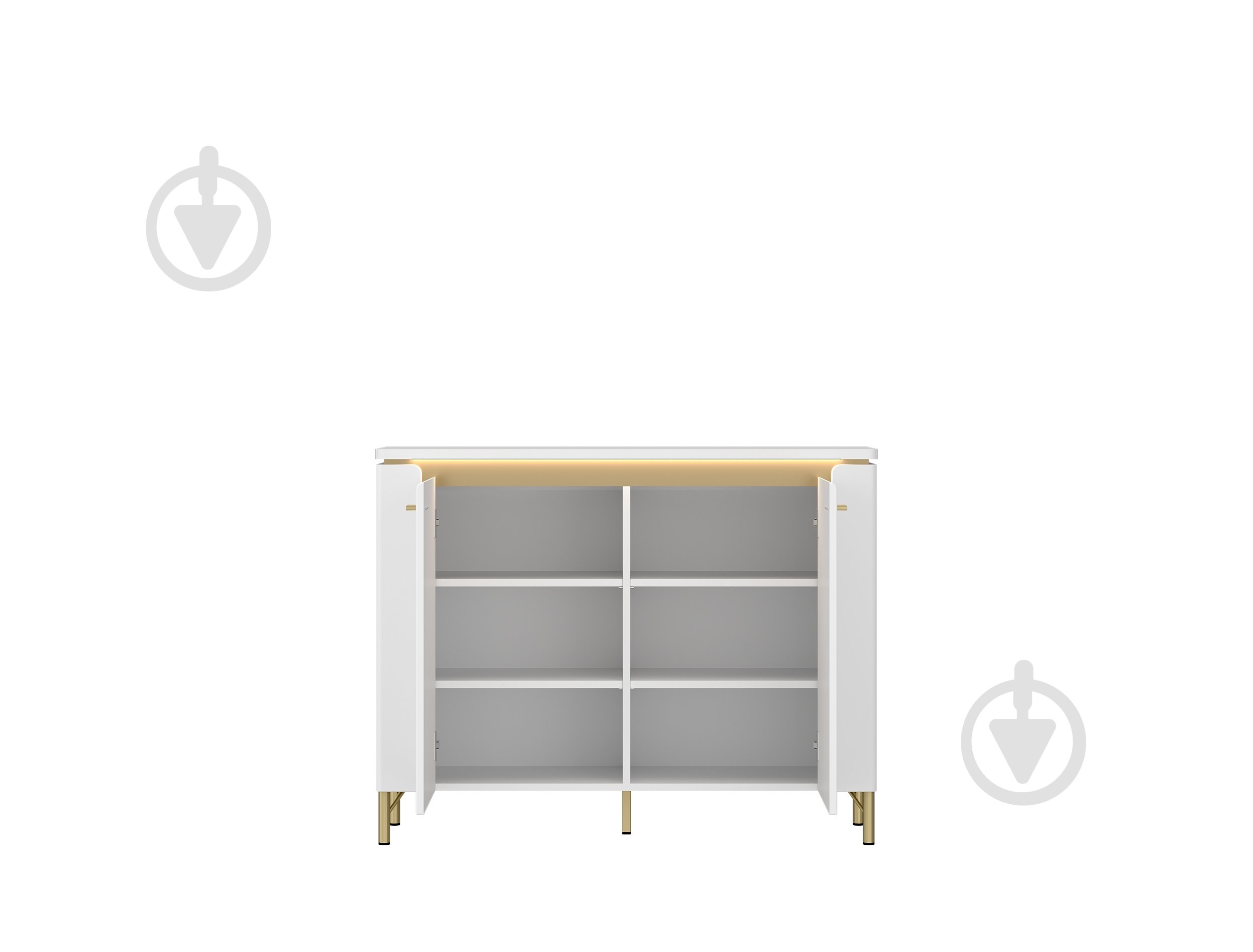 Комод Meble Wojcik Lazio 2D 1104x873x400 мм золотий/альпійський білий - фото 2 Комод Meble Wojcik Lazio 2D 1104x873x400 мм золотий/альпійський білий - фото 2