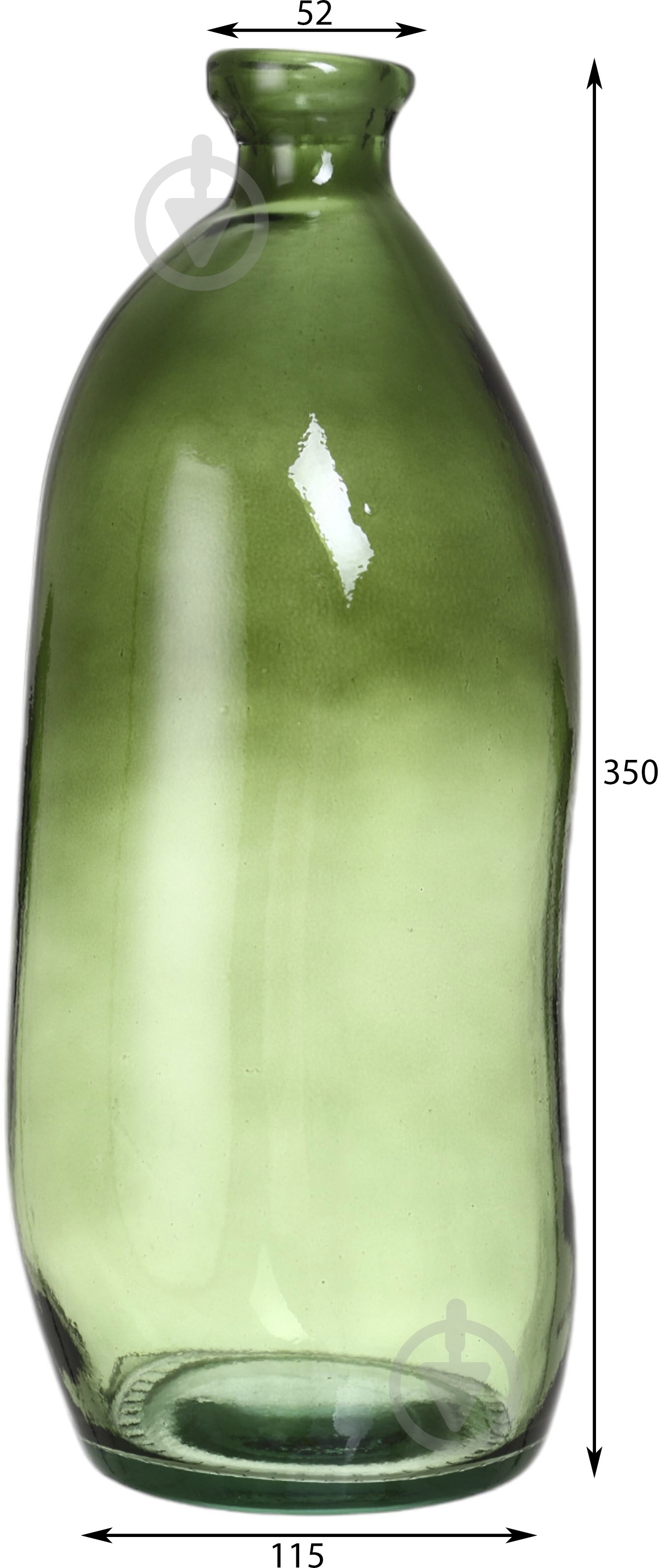Ваза скляна San Miguel Simplicity 35 см зелена 4744C463 - фото 2