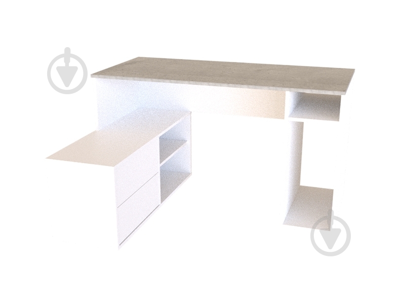 Стіл комп'ютерний DC Ned білий аляска/моноліт - фото 1