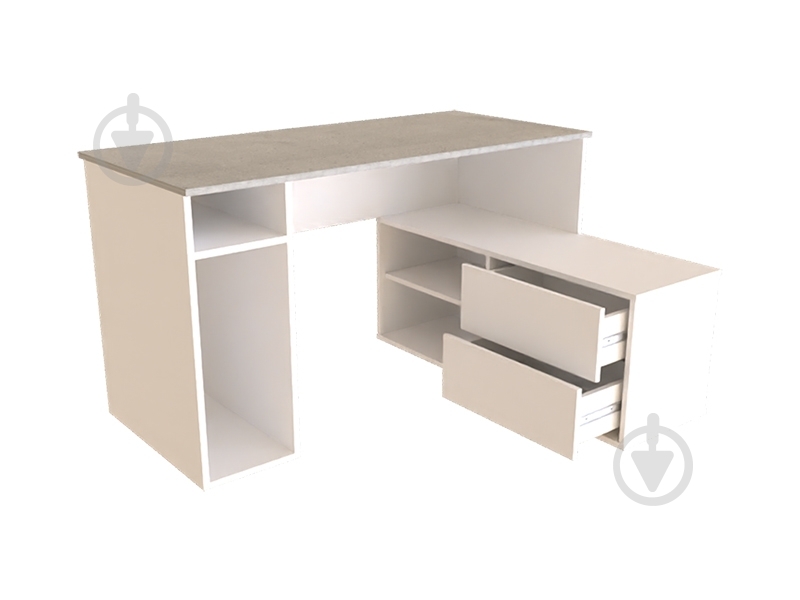 Стіл комп'ютерний DC Ned білий аляска/моноліт - фото 3