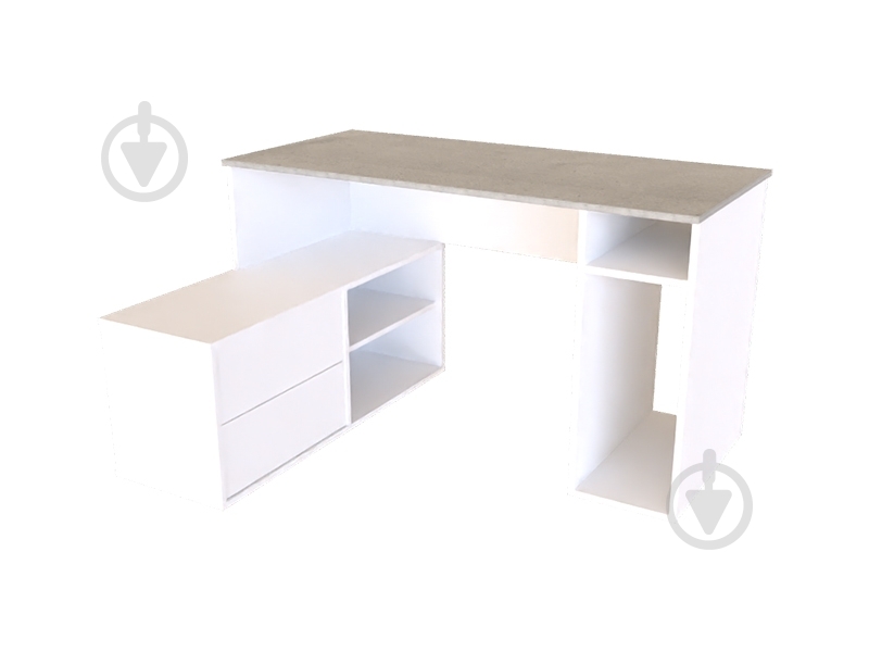 Стіл комп'ютерний DC Ned білий аляска/моноліт - фото 4