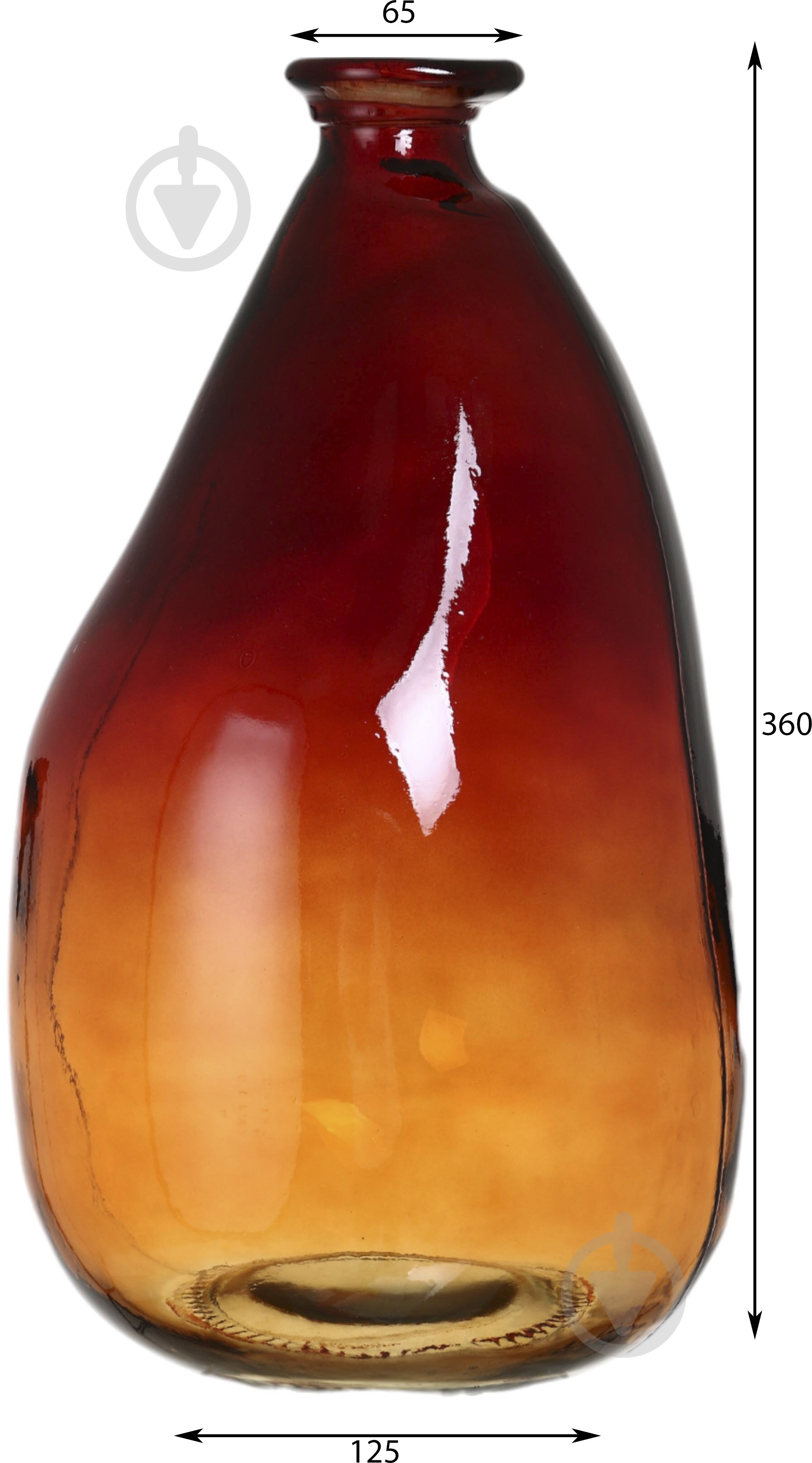 Ваза скляна San Miguel Simplicity 36 см коричнева 4634C464 - фото 2