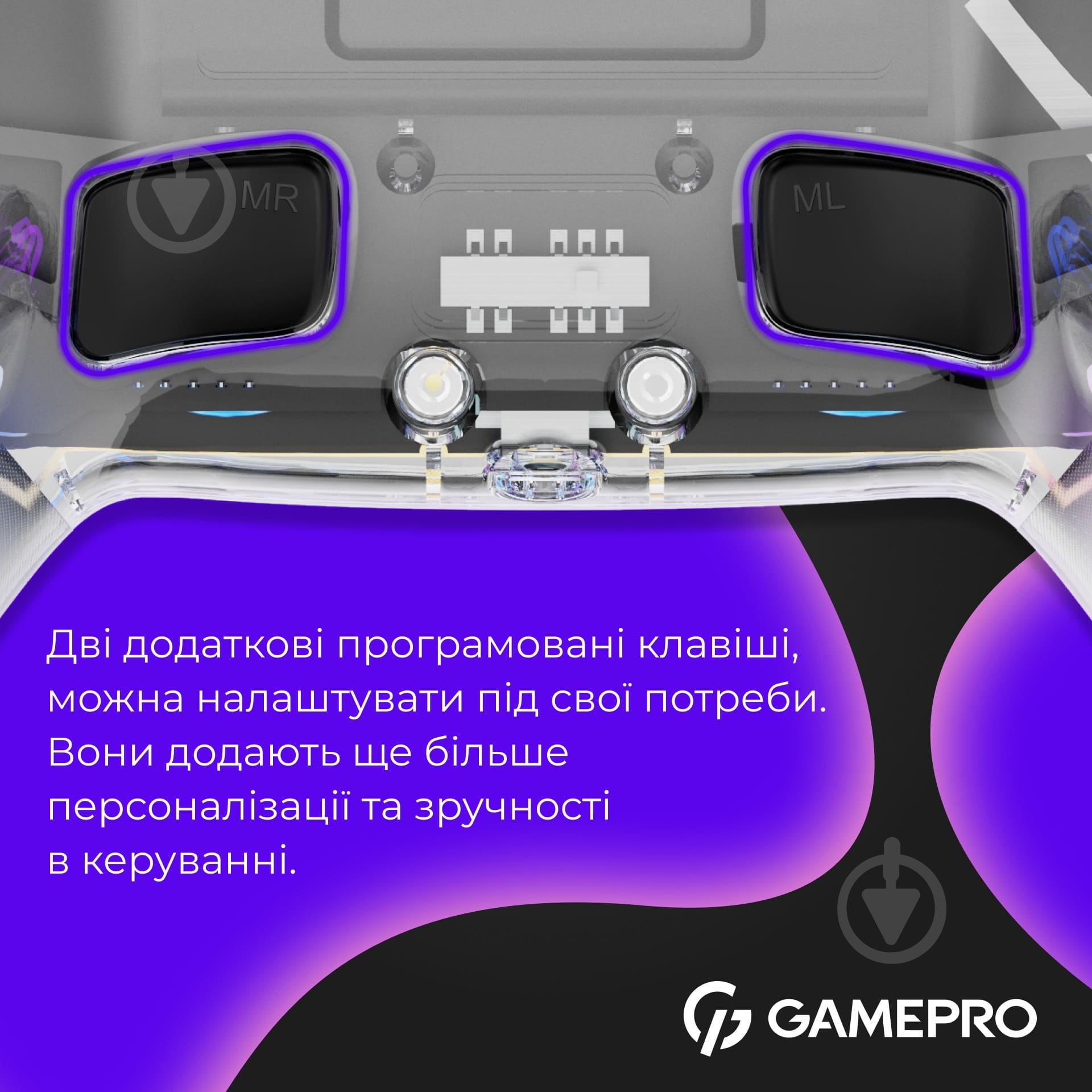 Геймпад бездротовий GamePro GPS13T BT 5.3/USB (PC/iOS/Android/PS3/PS4) RGB Transparent transparent - фото 7