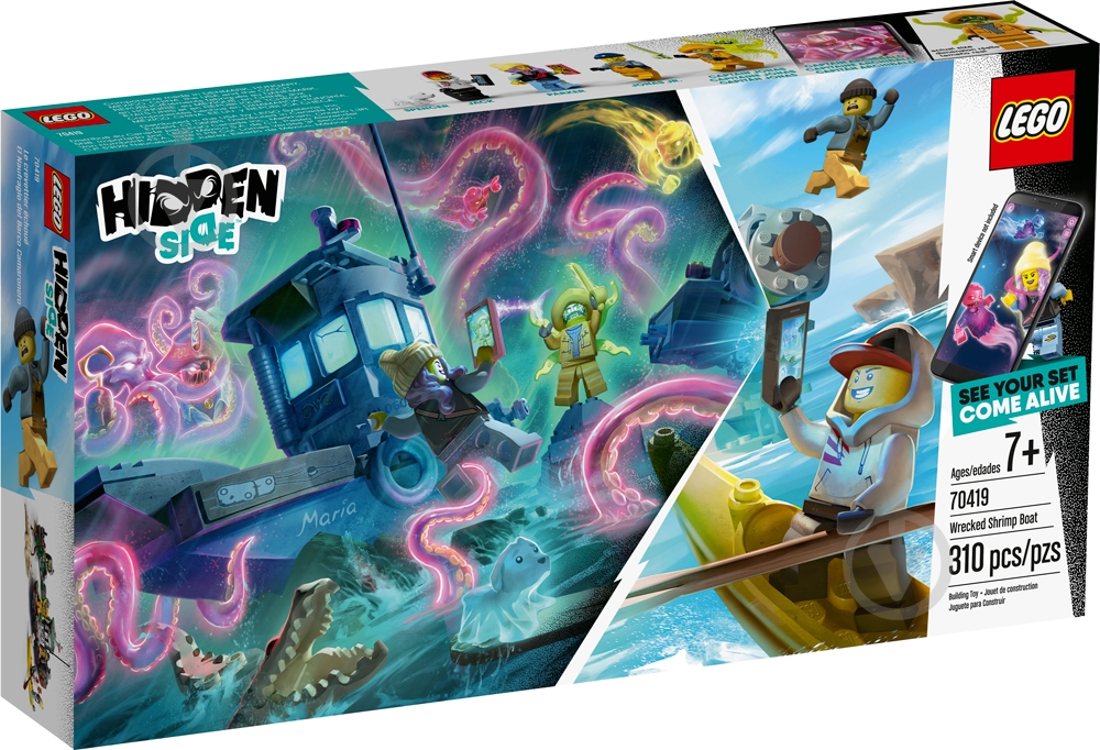 Конструктор LEGO Hidden Side Разбитая лодка ловцов креветок 70419 - фото 1