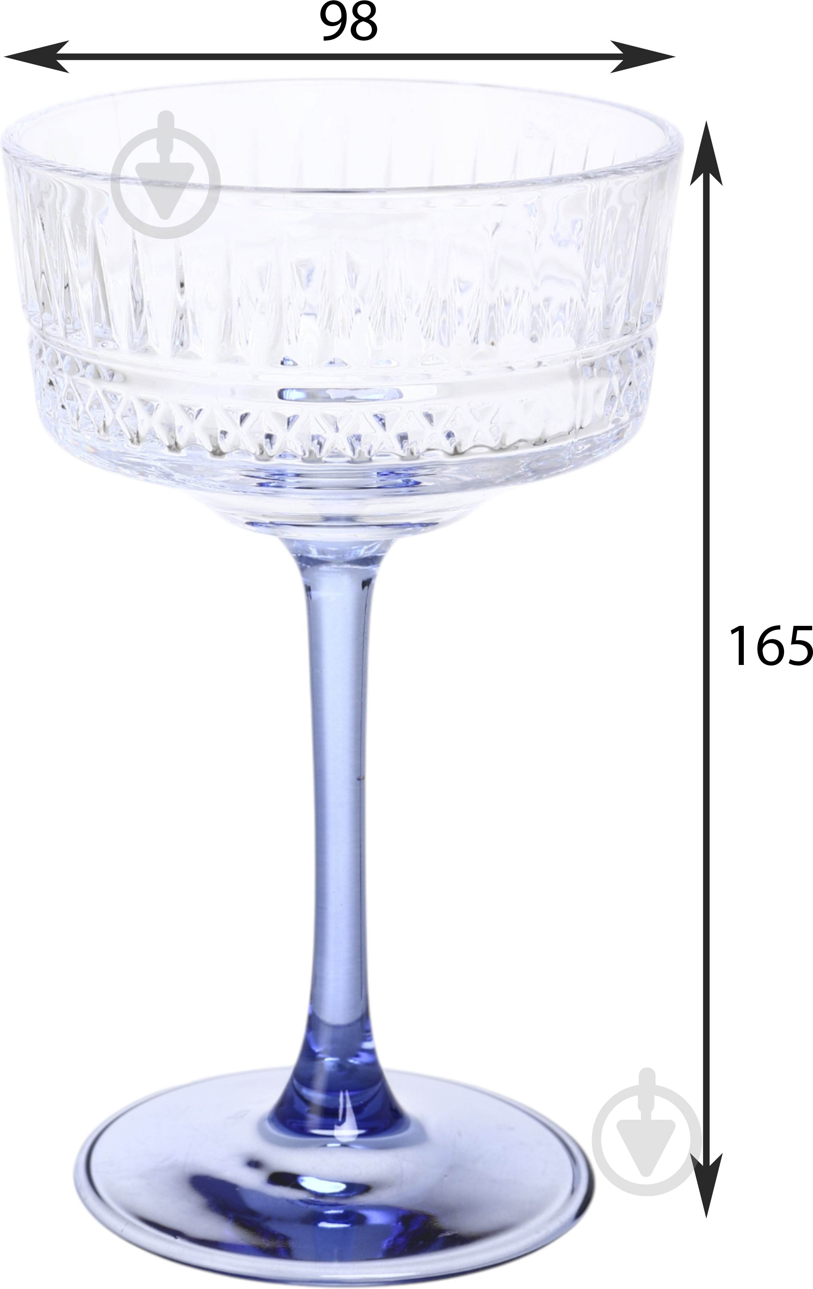 Бокал для шампанського Maxmark Funny Plump фіолетовий/прозорий 290 мл 1 шт. - фото 3 Бокал для шампанського Maxmark Funny Plump фіолетовий/прозорий 290 мл 1 шт. - фото 3