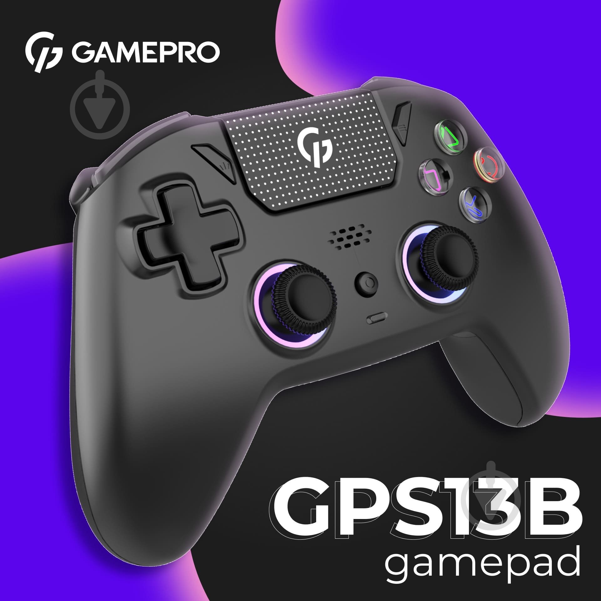 Геймпад бездротовий GamePro GPS13B BT 5.3/USB (PC/iOS/Android/PS3/PS4) RGB Black black - фото 16