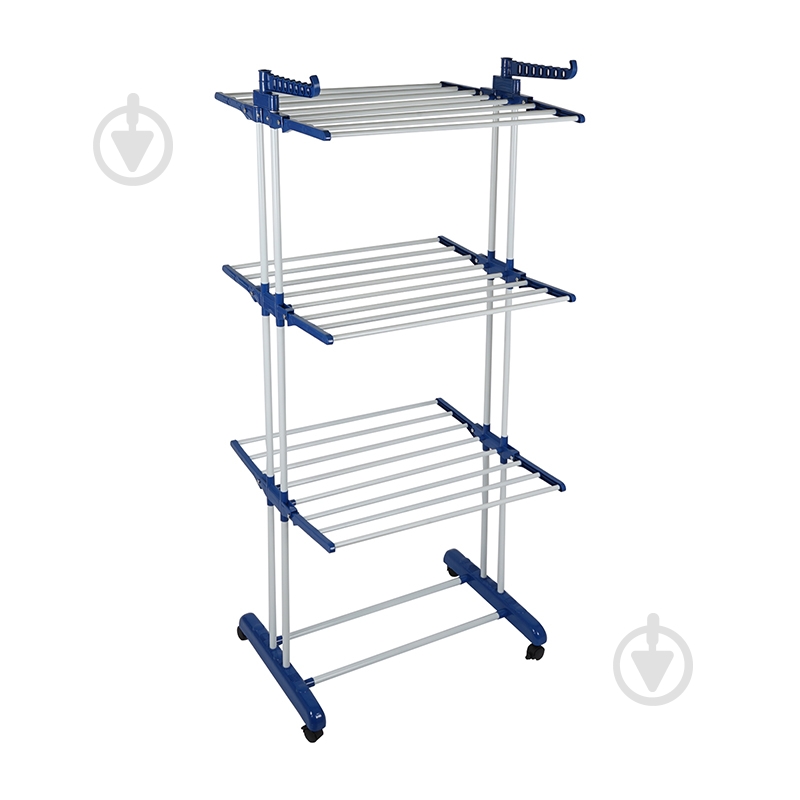 Сушилка для белья Eurohome Florence 22 м трехуровневая, белая - фото 1 Сушилка для белья Eurohome Florence 22 м трехуровневая, белая - фото 1