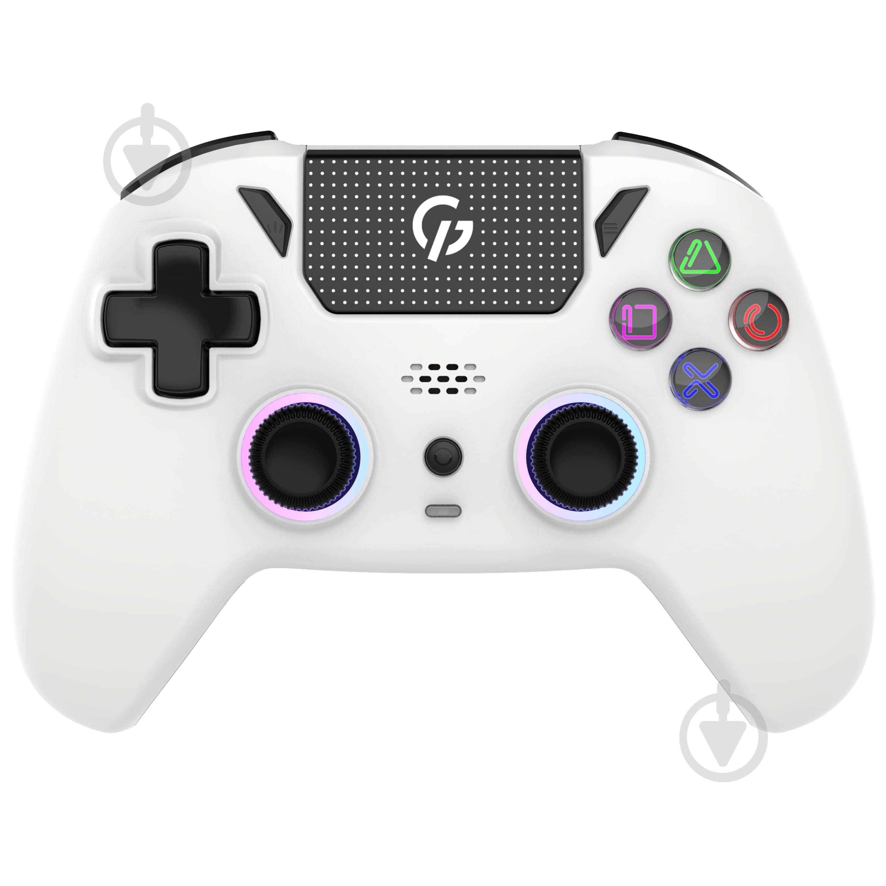 Геймпад бездротовий GamePro GPS13W BT 5.3/USB (PC/iOS/Android/PS3/PS4) RGB white - фото 1