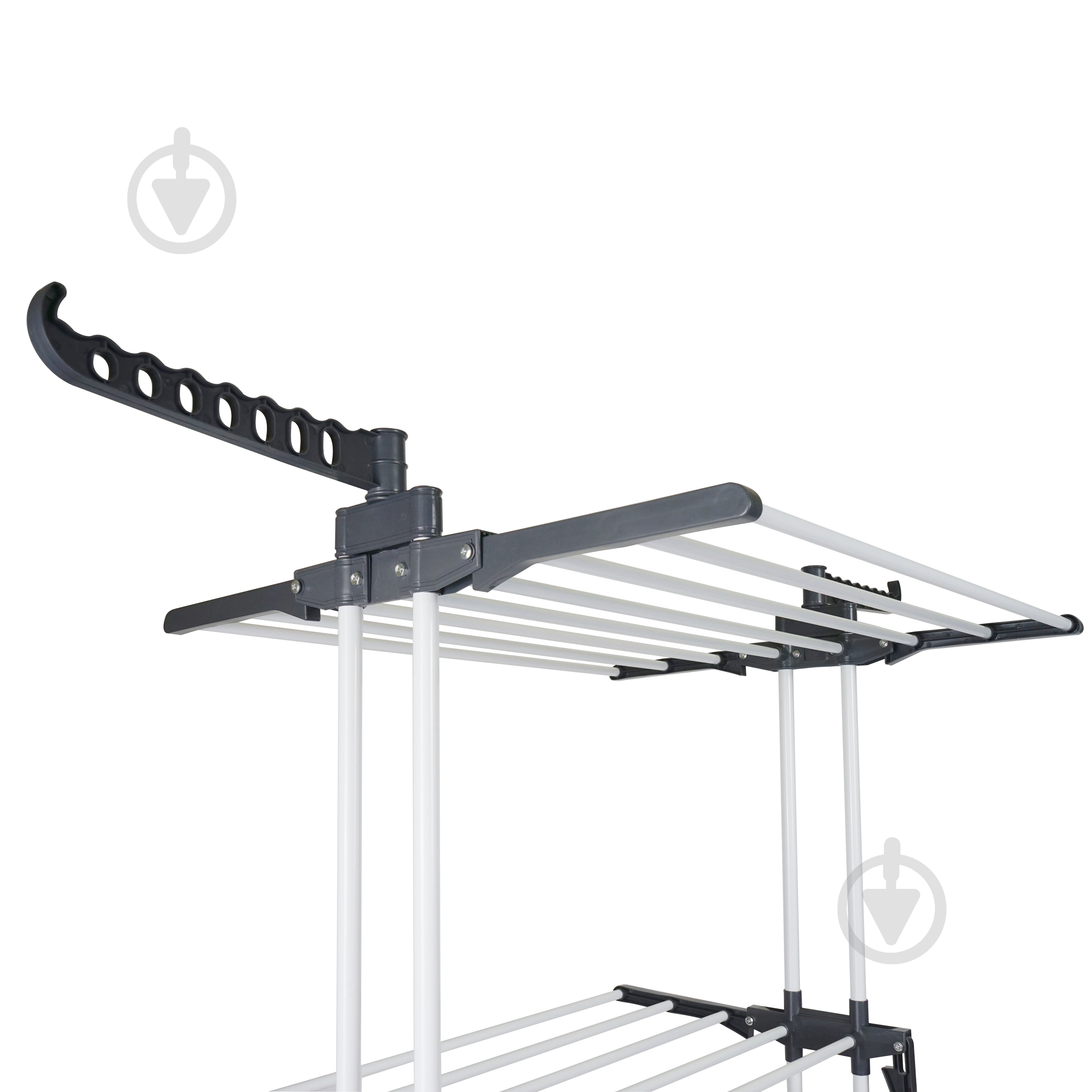 Сушилка для белья Eurohome Florence 22 м трехуровневая, серая - фото 2 Сушилка для белья Eurohome Florence 22 м трехуровневая, серая - фото 2