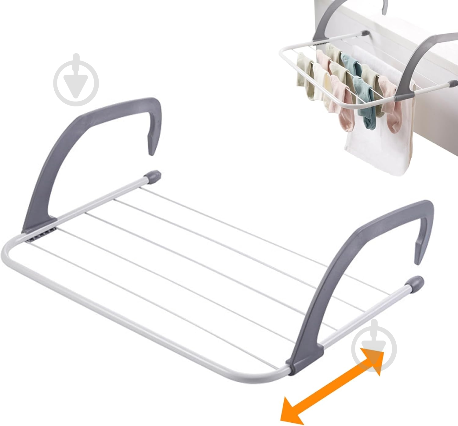 Сушилка для белья Eurohome Oslo навесная 3 м белая (0351) - фото 14
