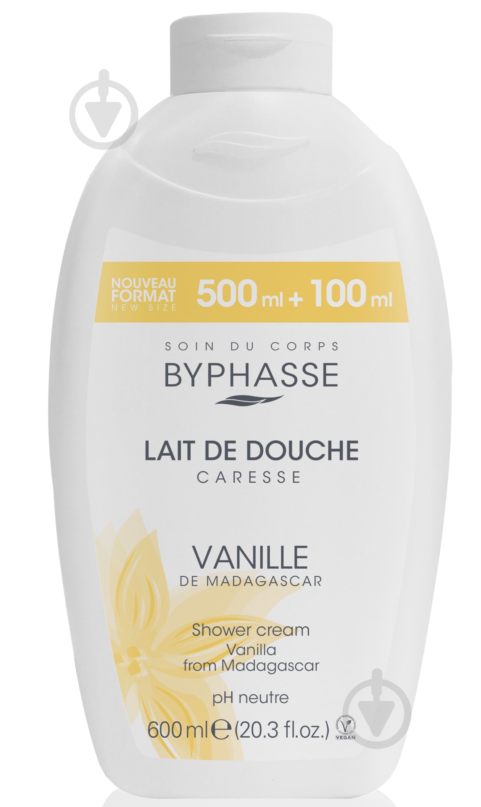 Крем-гель для душа Byphasse цветы ванили 600 мл - фото 1