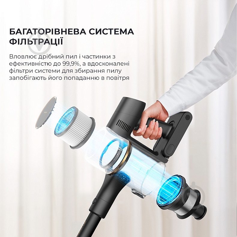 Пылесос аккумуляторный DREAME R10 PRO black - фото 12