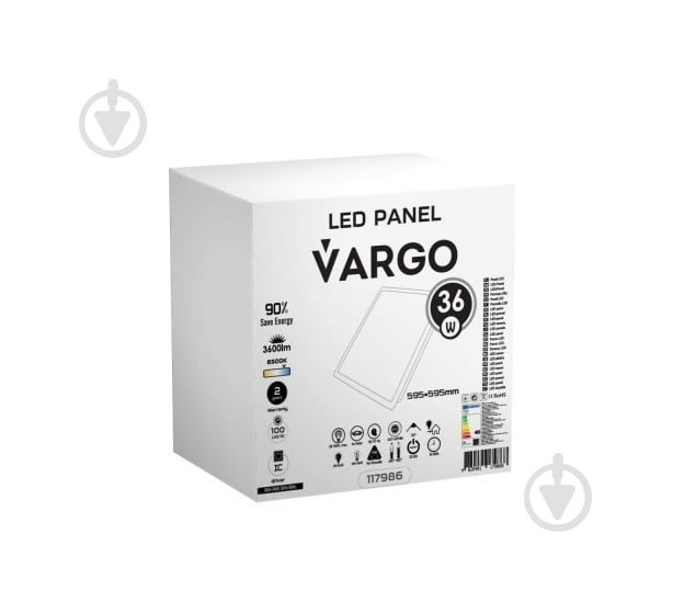 Светодиодная панель VARGO 36 Вт 6500 V-117986 IP20 117986 - фото 4