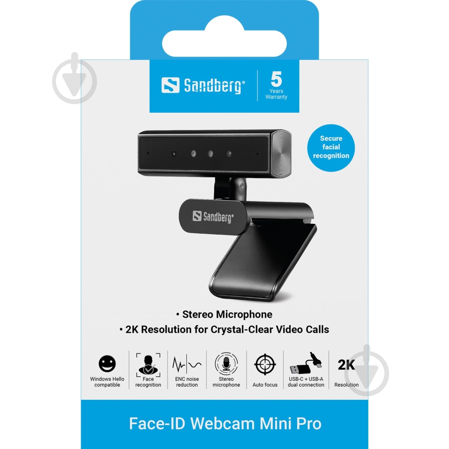 Веб-камера Sandberg Face-ID Webcam Mini Pro (134-44) - фото 4 Веб-камера Sandberg Face-ID Webcam Mini Pro (134-44) - фото 4