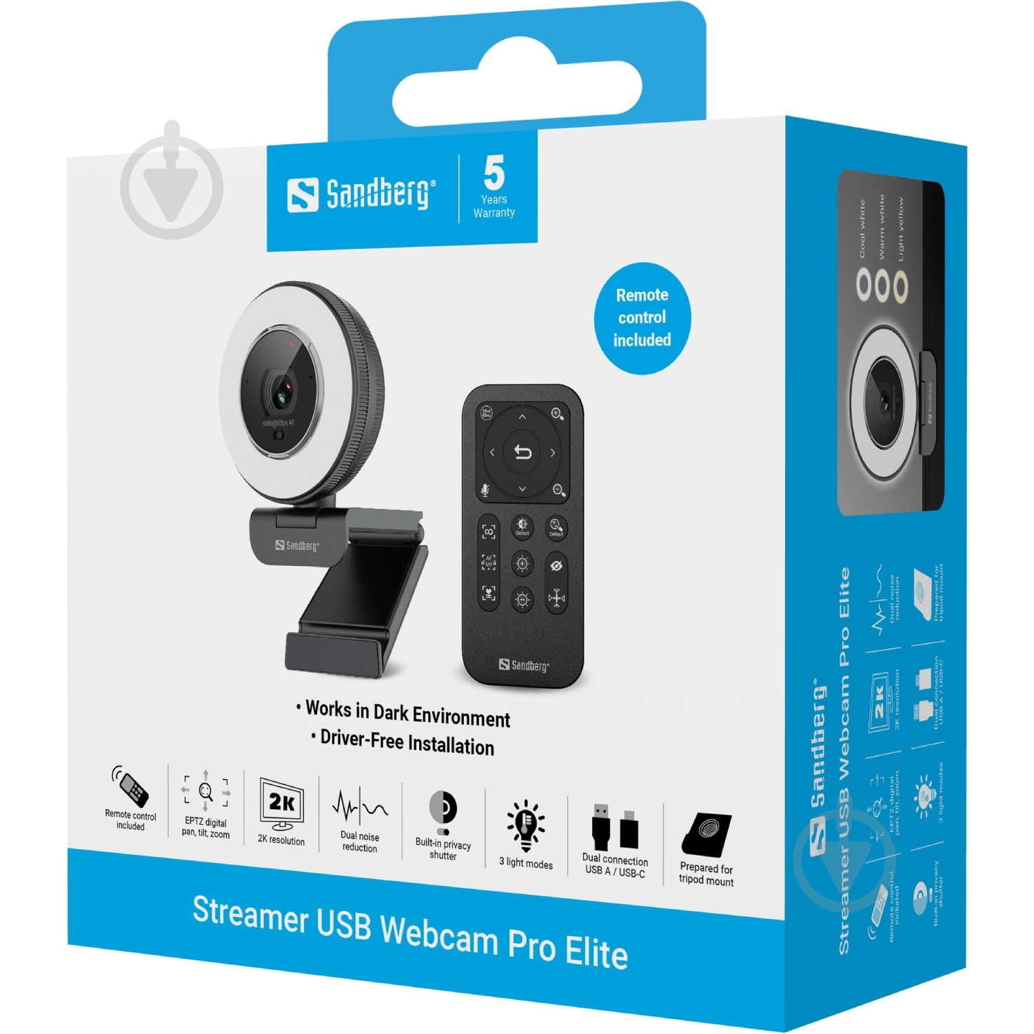 Веб-камера Sandberg Streamer USB Webcam Pro Elite (134-39) - фото 9
