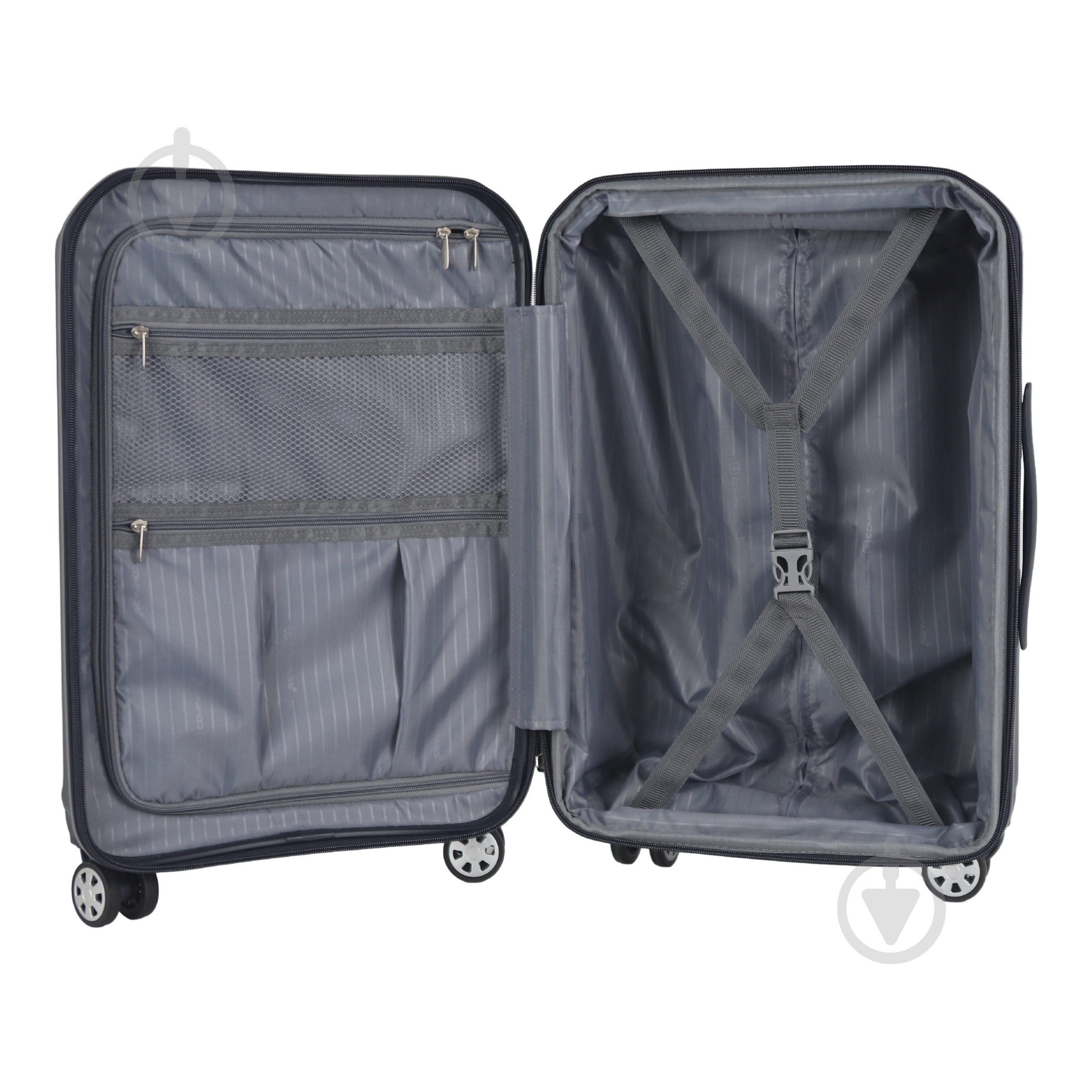 Чемодан Compass N1312 L синий 50x29x71 см - фото 5