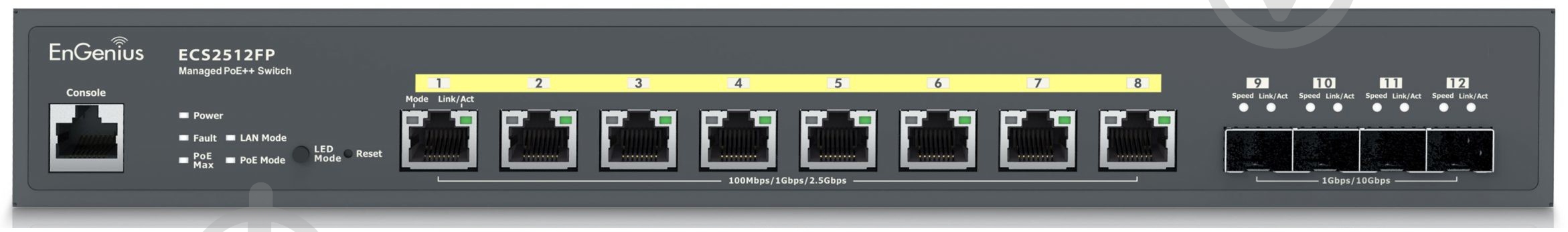 Коммутатор ENGENIUS 240W Cloud ECS2512FP (1402A0151301) - фото 2 Коммутатор ENGENIUS 240W Cloud ECS2512FP (1402A0151301) - фото 2