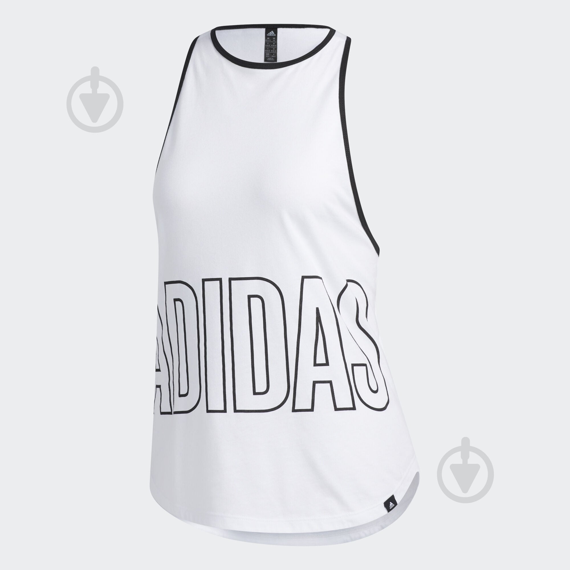Майка Adidas ALPHA TNK GFX W FM5109 р.L белый - фото 1