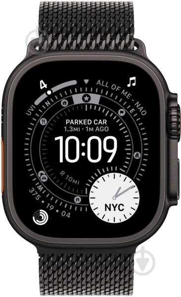 Ремешок Apple 49 мм Medium Milanese Loop black titanium (MGHT4ZM/A) - фото 2