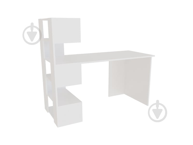 Стол компьютерный DC Robert левый белый нимфея альба - фото 2 Стол компьютерный DC Robert левый белый нимфея альба - фото 2