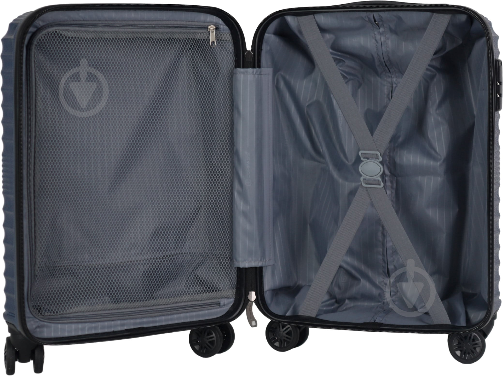Чемодан Compass N1520 L синий 46,5x29,5x74 см - фото 6