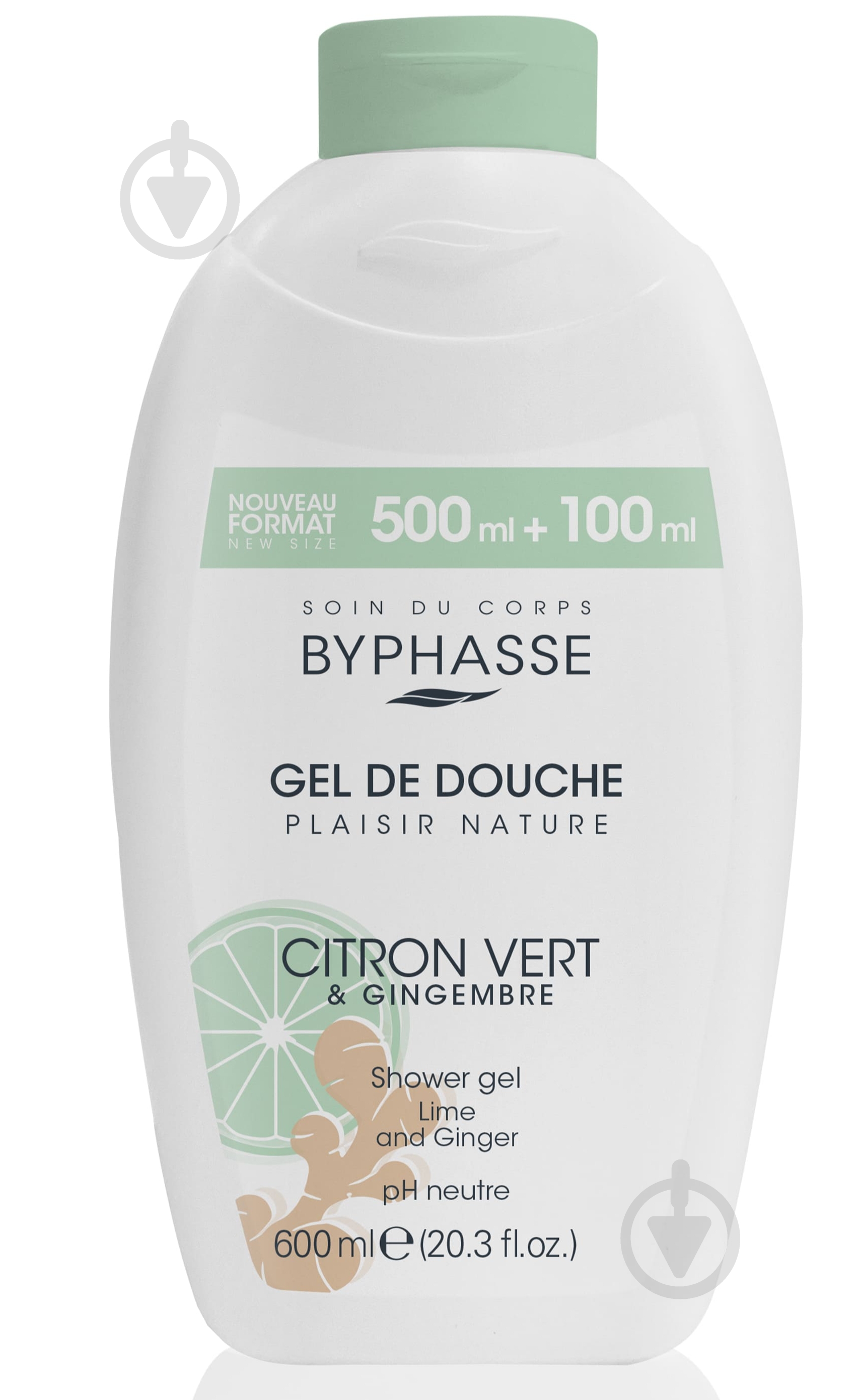 Гель-крем Byphasse лайм и имбирь 600 мл - фото 1 Гель-крем Byphasse лайм и имбирь 600 мл - фото 1