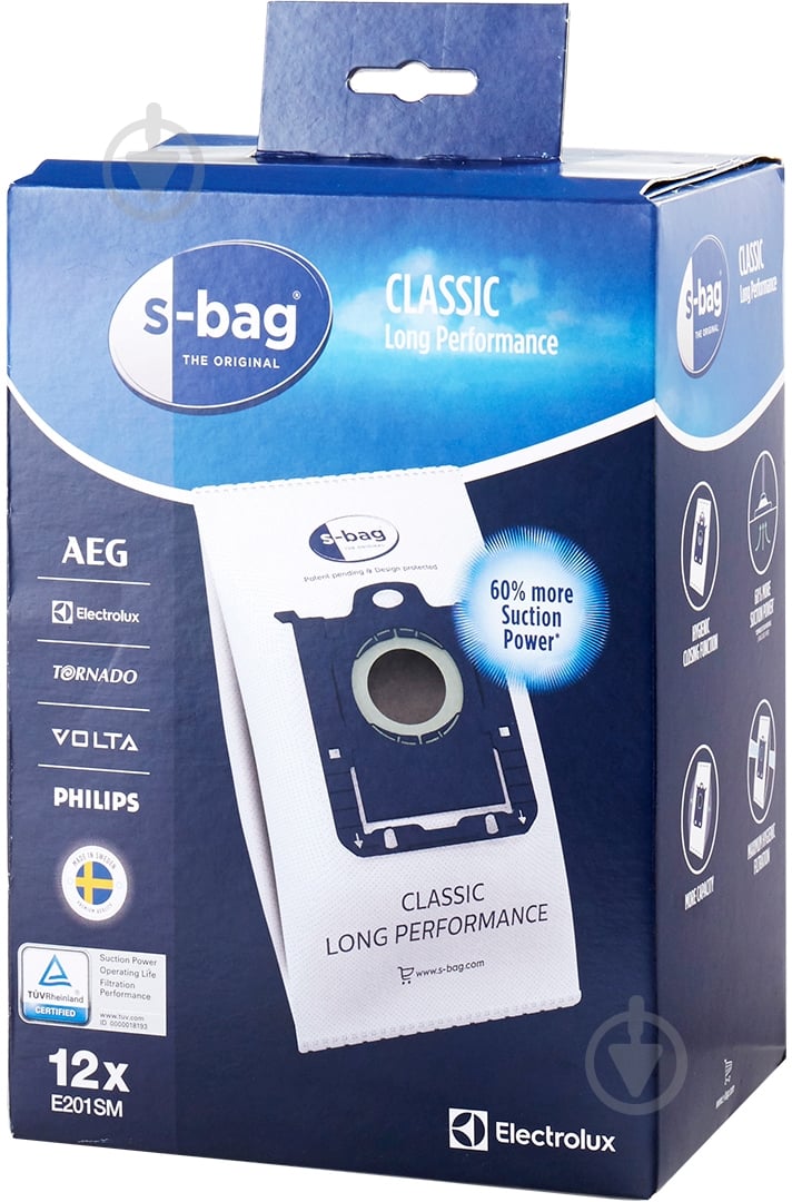 Мішок для пилососа Electrolux E201SM тип S-BAG 12 шт. - фото 1