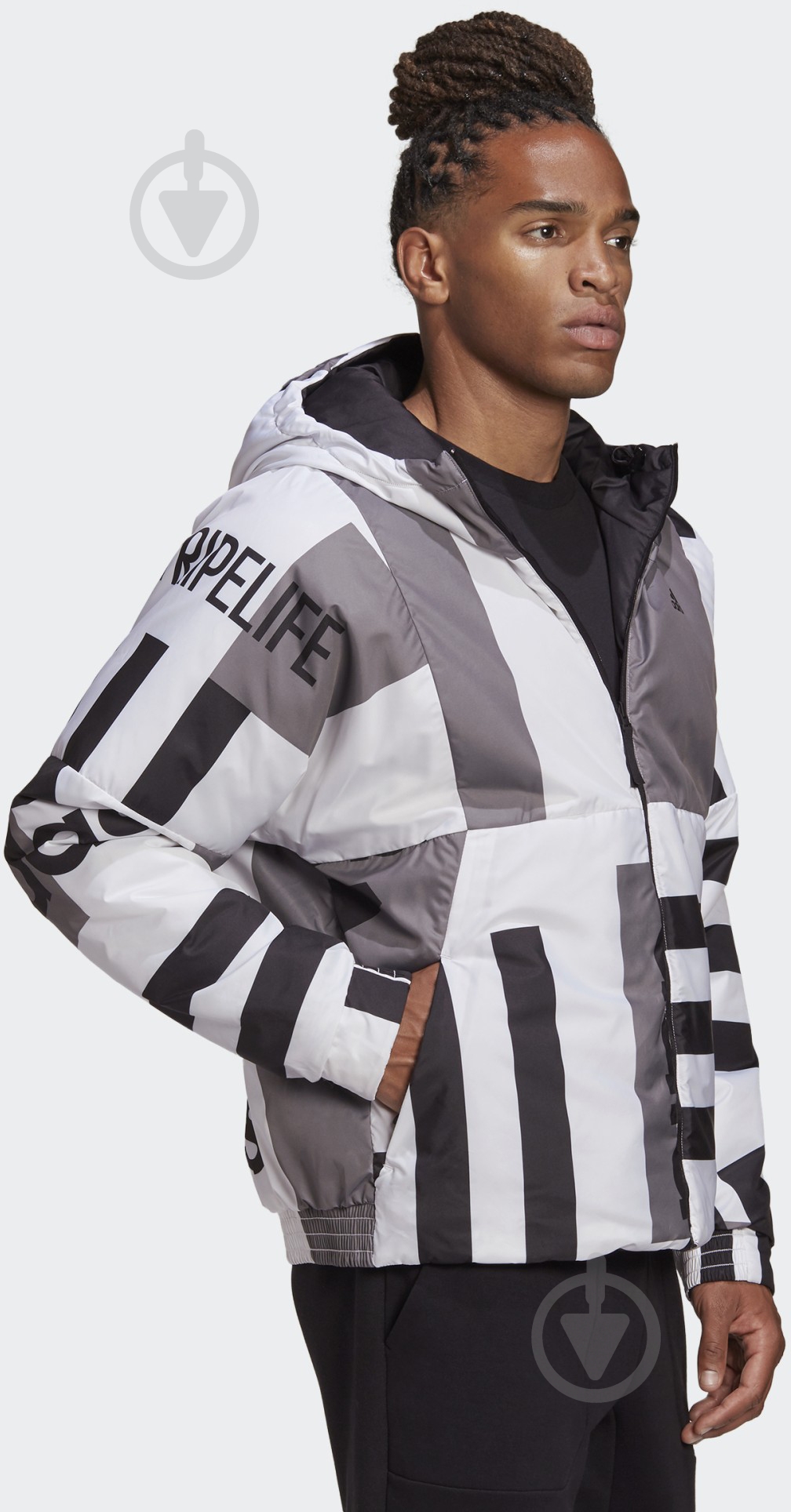 Куртка Adidas BTS REV AOP J FT2456 р.XL черная - фото 5