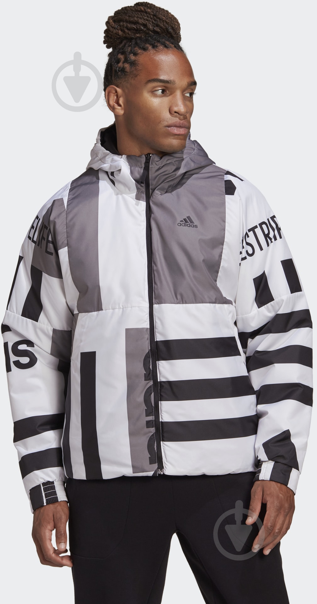 Куртка Adidas BTS REV AOP J FT2456 р.2XL черная - фото 1 Куртка Adidas BTS REV AOP J FT2456 р.2XL черная - фото 1