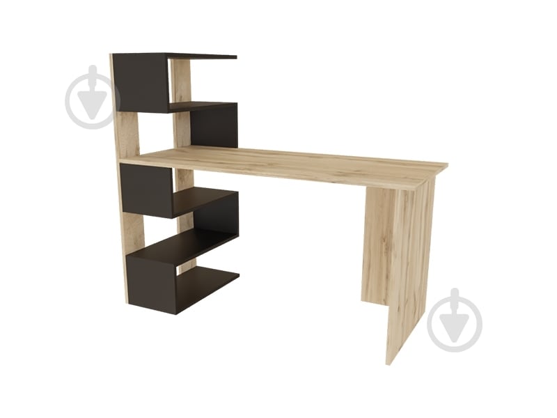 Стол компьютерный DC Robert левый дуб тахо/черный - фото 1