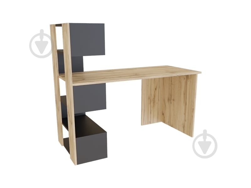 Стол компьютерный DC Robert левый дуб тахо/черный - фото 2