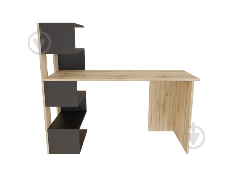 Стол компьютерный DC Robert левый дуб тахо/черный - фото 3