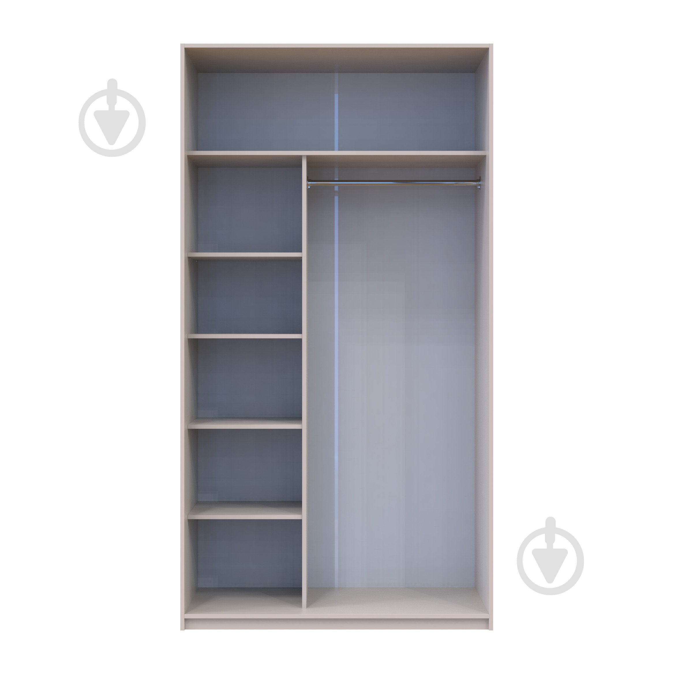 Шкаф-купе Сити Лайт Doros зеркалоДСП 1,2 м 1200x600x2250 мм кашемир двери / ДСП/зеркало - фото 5 Шкаф-купе Сити Лайт Doros зеркалоДСП 1,2 м 1200x600x2250 мм кашемир двери / ДСП/зеркало - фото 5