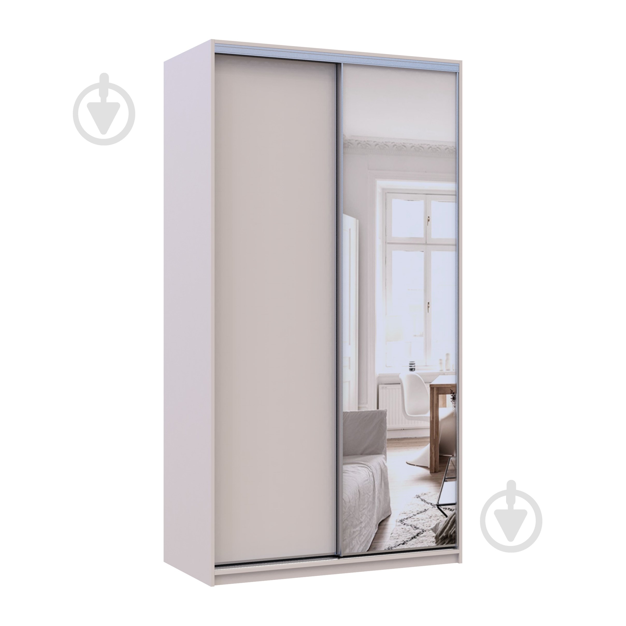 Шкаф-купе Сити Лайт Doros зеркалоДСП 1,2 м 1200x600x2250 мм кашемир двери / ДСП/зеркало - фото 6 Шкаф-купе Сити Лайт Doros зеркалоДСП 1,2 м 1200x600x2250 мм кашемир двери / ДСП/зеркало - фото 6