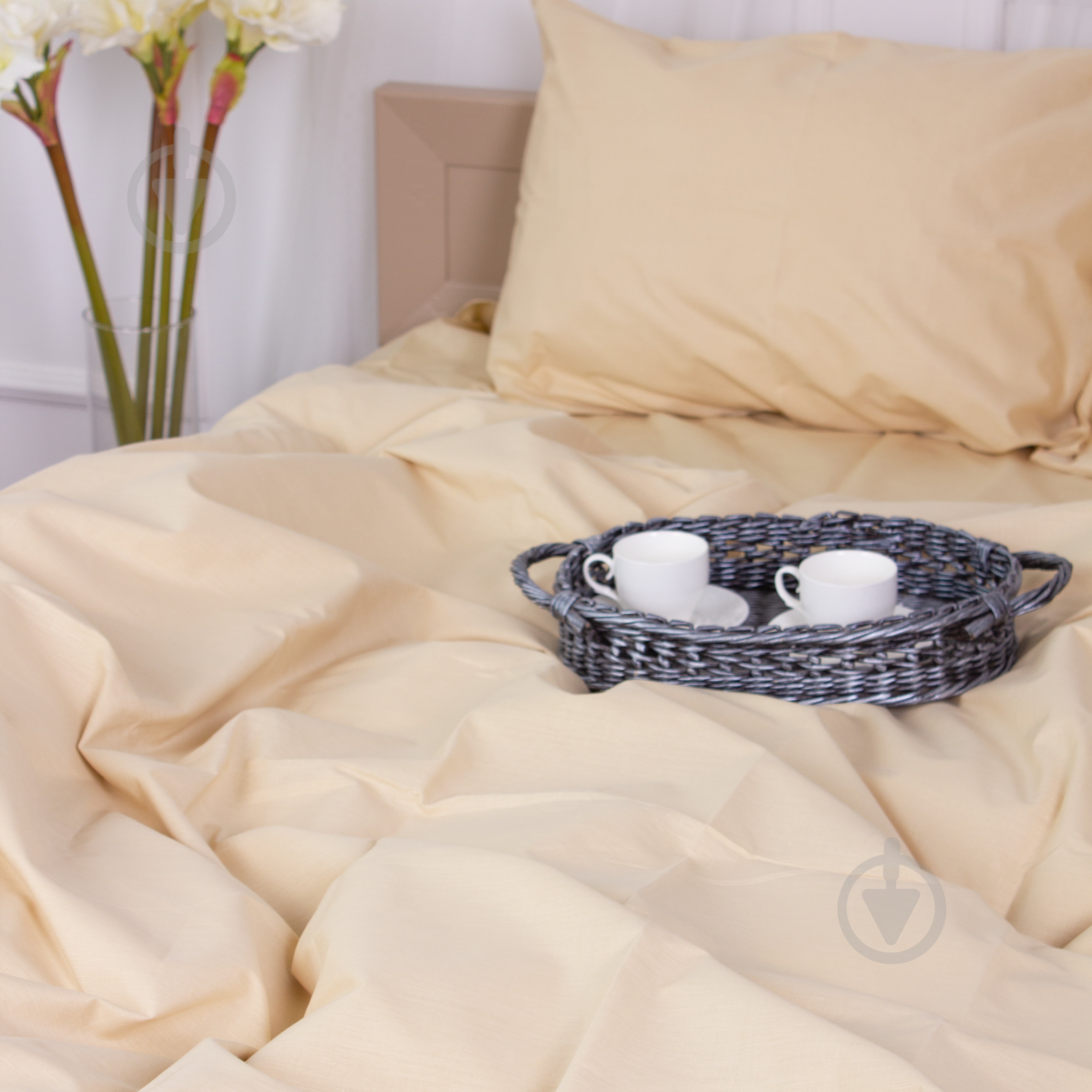 Комплект постельного белья Бязь 12-0712 Calvina 200х220 см бежевый MirSon - фото 3 Комплект постельного белья Бязь 12-0712 Calvina 200х220 см бежевый MirSon - фото 3