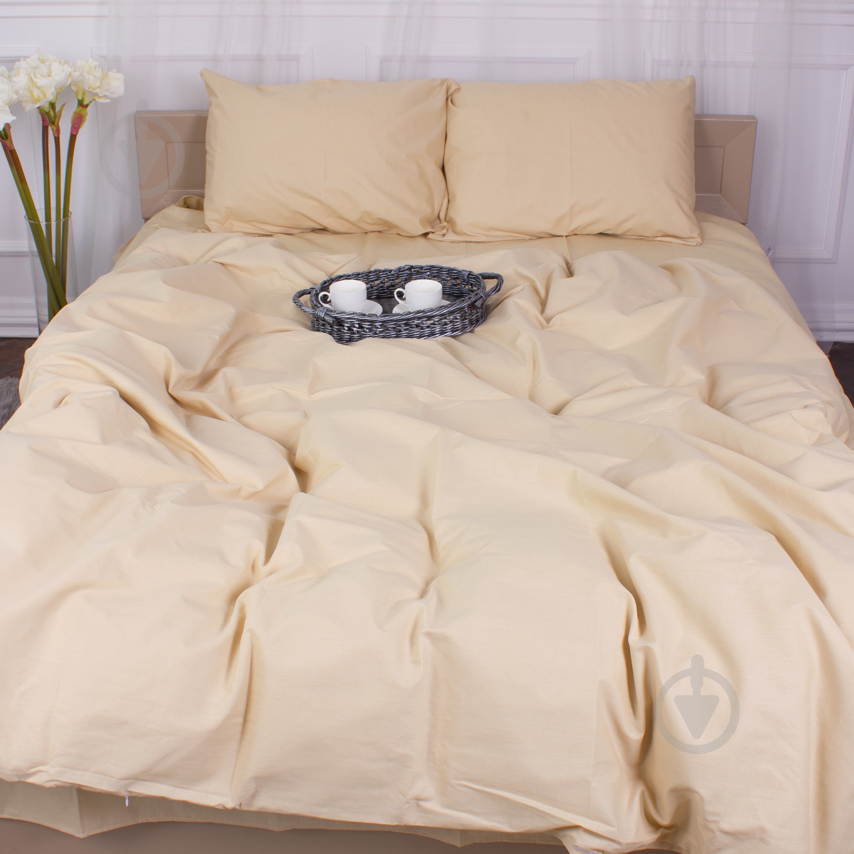 Комплект постельного белья Бязь 12-0712 Calvina 200х220 см бежевый MirSon - фото 4 Комплект постельного белья Бязь 12-0712 Calvina 200х220 см бежевый MirSon - фото 4