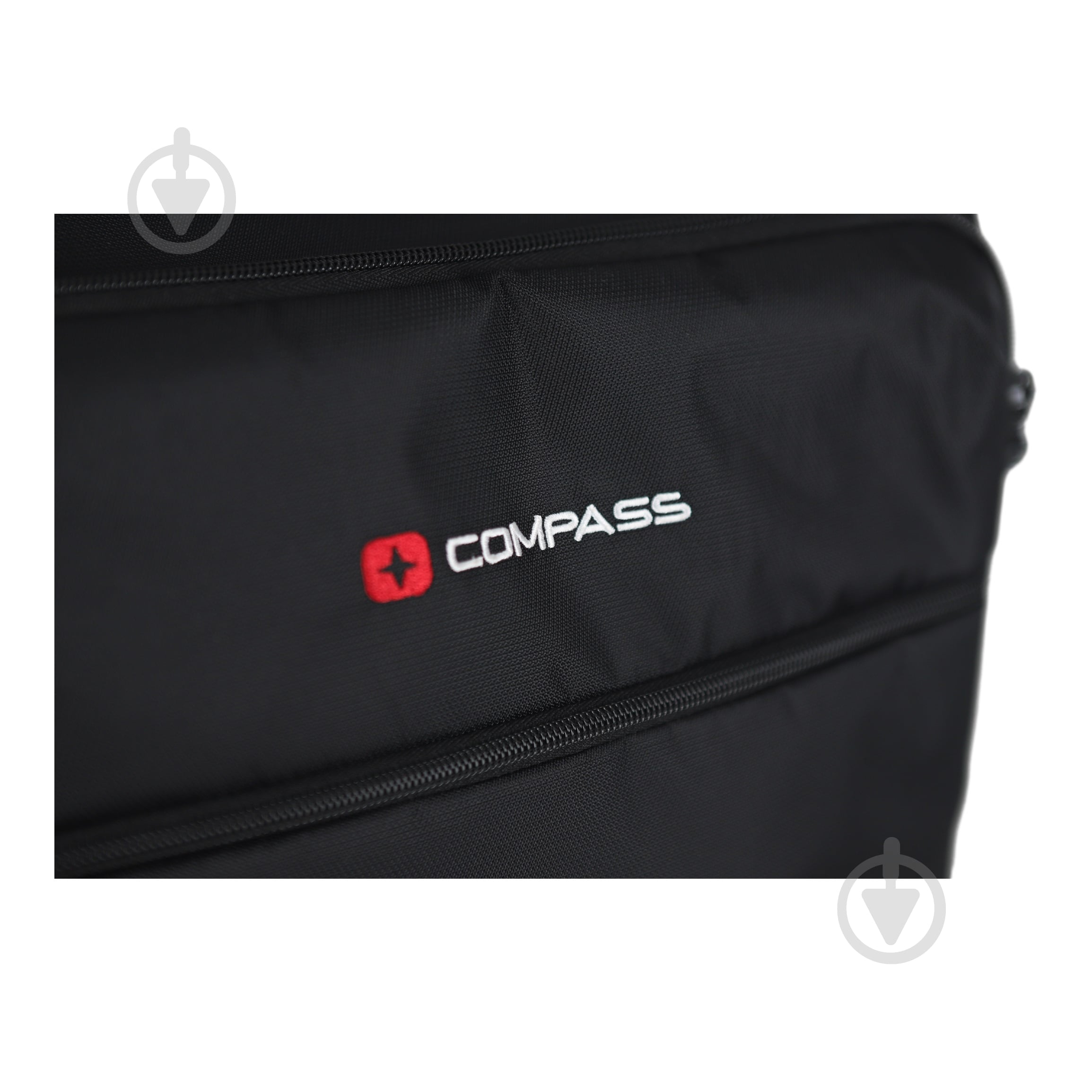 ᐉ Валіза Compass №220916 L чорний 71x46x23/24,5 см • Краща ціна в