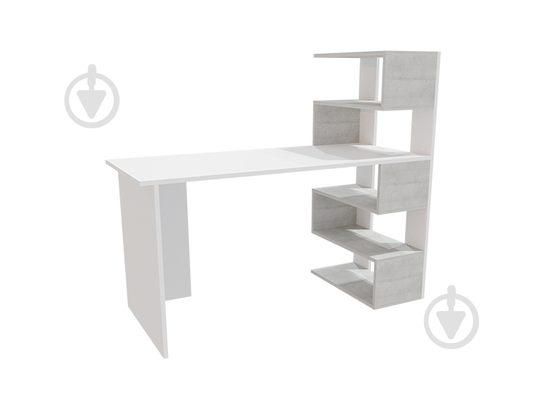 Стол компьютерный DC Robert правый белый/монолит - фото 1 Стол компьютерный DC Robert правый белый/монолит - фото 1