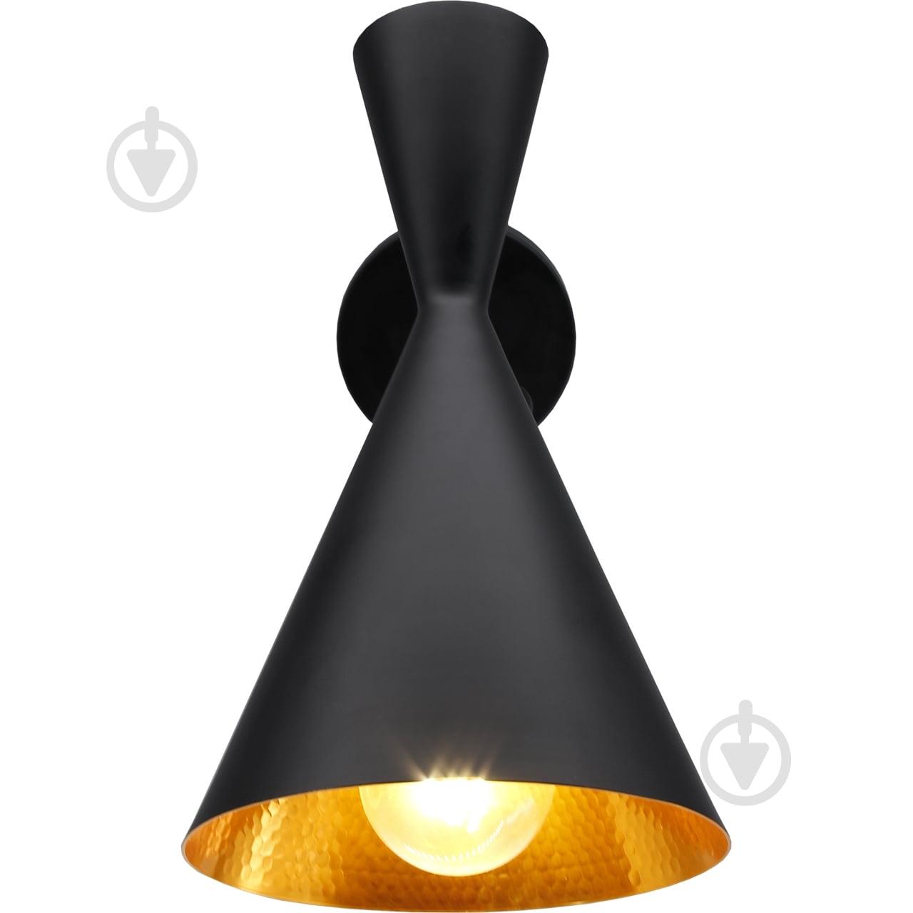 Бра Hopfen 1x40 Вт E27 черный CONE NK LOFT - фото 2