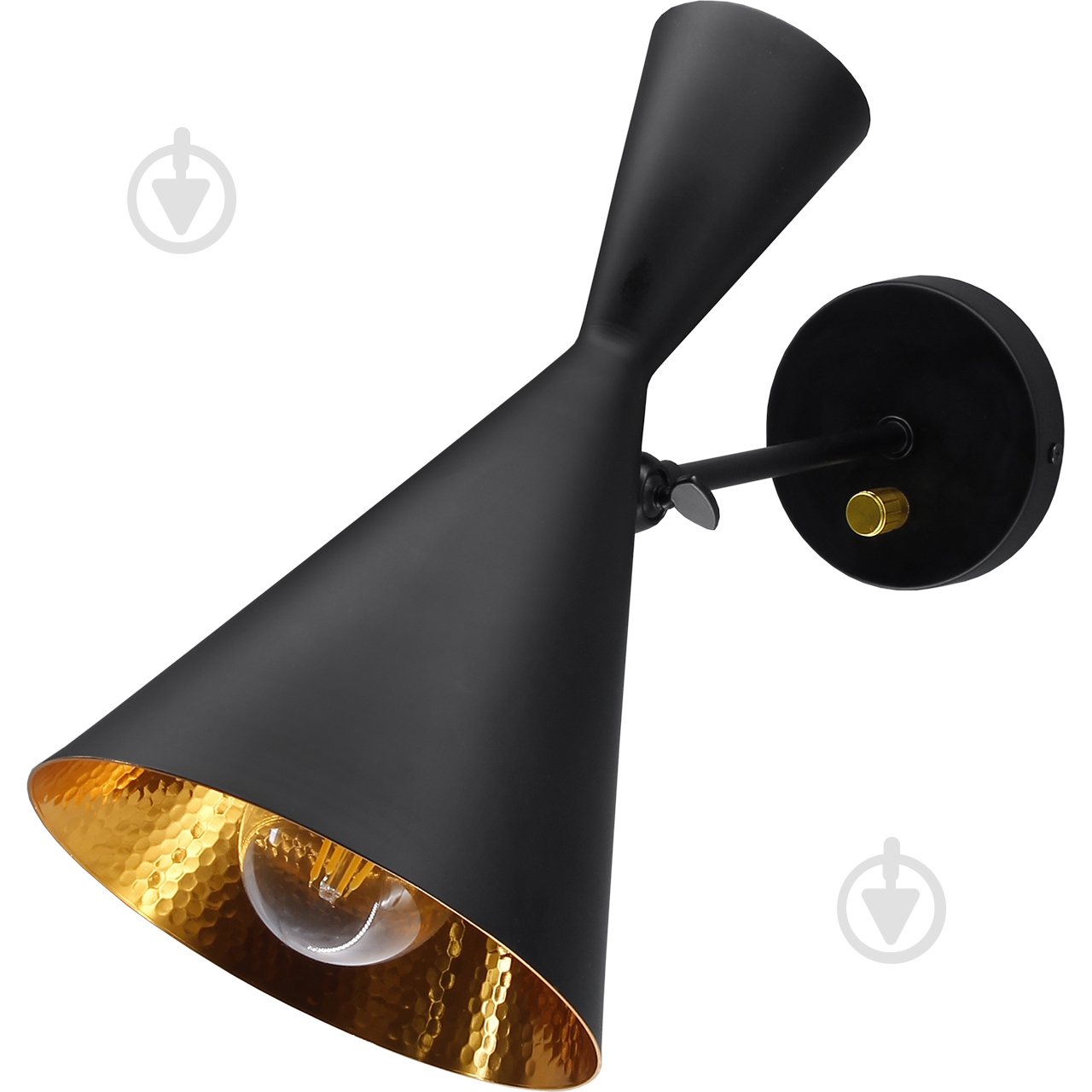 Бра Hopfen 1x40 Вт E27 черный CONE NK LOFT - фото 1